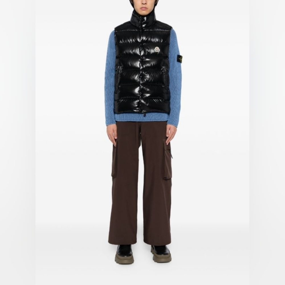 Moncler Tib Gilet Black Down Puffer Vest Men’s Size 2 M High Shine